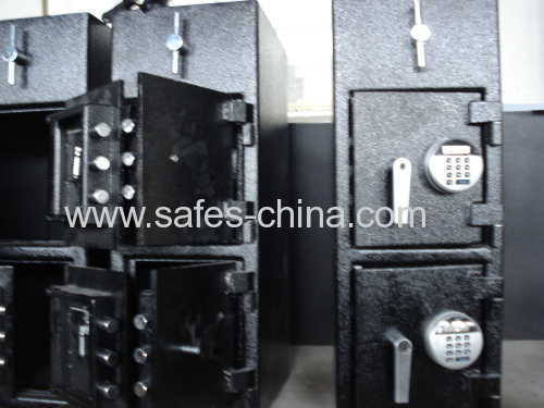 Double door cash deposit equippment with front loading deposit slot