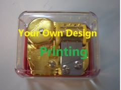 CUSTOM YOUR OWN DESIGN TRANSPARENT WIND UP MUSIC BOX