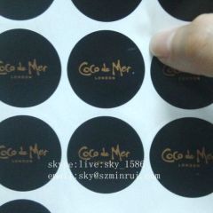 Dia 30mm Black Round Custom Print Sticker Labels with Your Logo Self Adhesive Paper Vinyl Labels