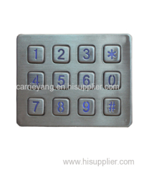 Industrial telephone backlit keypads