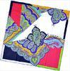 Lightweight Square Digital Printing Silk Scarves Hand Rolled Hem Silk Scarf