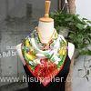 100% Silk Twill Hand Rolled Hem Screen Printing Scarves Neck Bandana