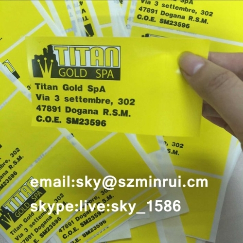 irremovable sticker/ultra destructible label materials/ultra destructible vinyl china