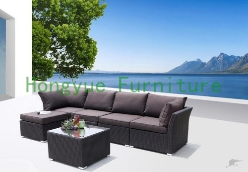 Corner sofa set furniture in wicker materials