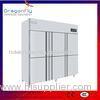 Cooper Tube Restaurant / Kitchen Upright Refrigerator With 6 Door