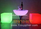 Multifunction Polyethylene Green LED Bar Tables DC12V / Outdoor Bar Table And Chairs