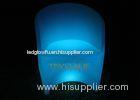 Rechargeable High Back LED Lounge Chair Blue Color / Illuminated LED Bar Furniture