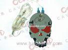 Red Skull Stainless Steel Tattoo Foot Pedals With Transparent Wire
