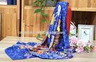 Screen Printing Cotton / Habotai / Silk Foulard Scarves With Hand Hem