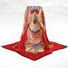 Custom Red Digital Printed Silk Foulard Ladies Silk Scarves ISO9001 / ISO4001