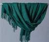 Green Bespoke Static Resistant Luxury Pashmina Shawls For Garment