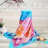 Square Breathable Custom Printed Silk Scarf Thickness 16mm / 18mm