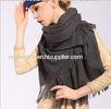 Fashion Gray Long Solid Colored Scarves Neck Scarves For Women