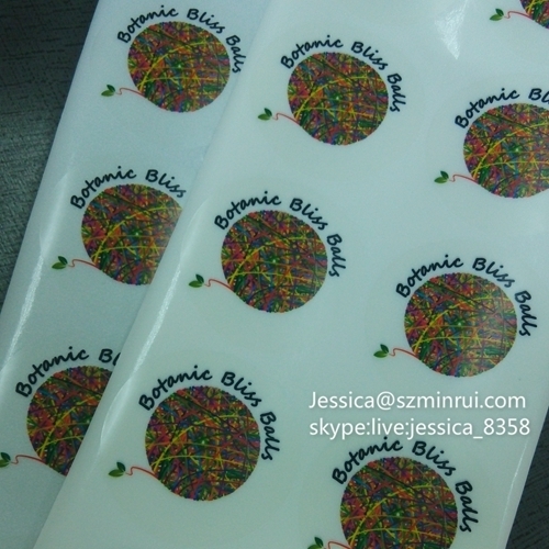 Factory Wholesale Custom Logo Printing Full Color Waterproof Round Self Adhesive Vinyl Clear Plastic Sticker