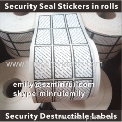 Tamper Evident Seal Stickers For Delivery Shipping