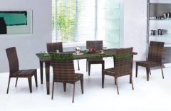 Wicker dining set rattan dining furniture manufacturer