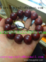 red sandalwood hand strings beads bracelet