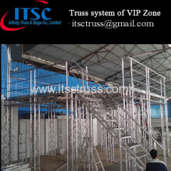 A second floor truss stage system for VIP zone in Angola