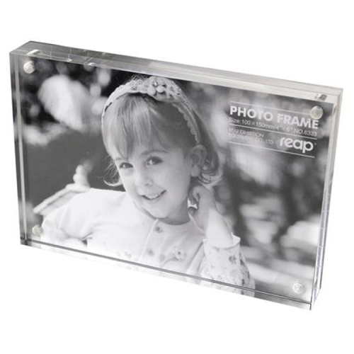 OEM&ODM crystal clear acrylic photo frame with magnet