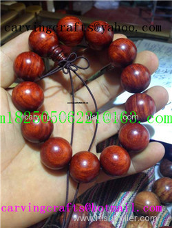 Woodcarving real prayer beads of red sandalwood hand string bracelet with men and women model jewelry gifts