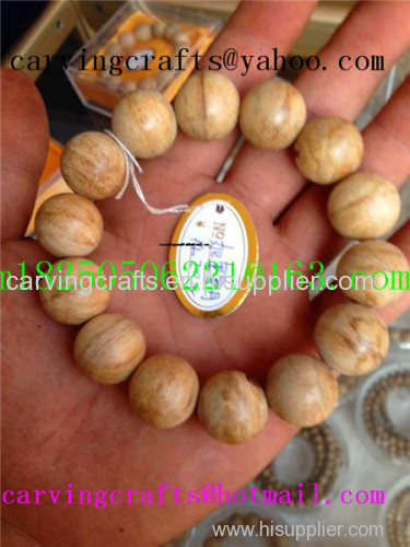 Malaysia natural agarwood hand string aloes bead bracelet eaglewood bead hand bead for men 16mm*14pcs