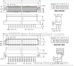 DIN41612 Eurocard Connector 348 R/A male