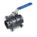 Screwed End Carbon Steel Ball Valve Full Port 3 Piece Ball Valve 1000WOG PN69 1/4 - 4