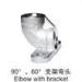 90 / 60 Thread Elbow bracket SS fittings ISO9001