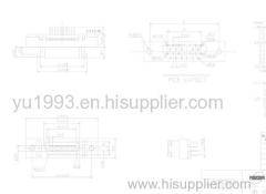 SCSI 20 Pin Female Ribbon Type Connector Straight DIP for PCB