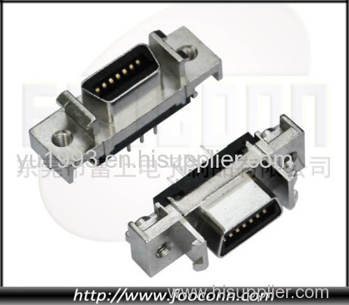 SCSI 14 Pin Female Ribbon Type Connector Straight DIP for PCB