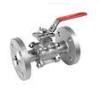 Corrosion Resistant 3PC SS Ball Valve Flanged End With Direct Mounting Pad DIN PN16 / PN40