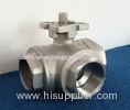 High Mounting Pad Three Way Floating ISO 5211 Ball Valve with CF8M / CF8 1000wog