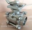 Socket-Welding Three-PC Floating Ball Valve with ISO5211Mounting Pad 1000WOG
