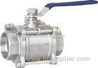3PC Socket-welding Stainless Steel Ball Valve for Industrial with WCB / SS 304 / SS 316
