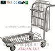 Metal Folded Warehouse Trolley Cart With Platform / Transport Trolley