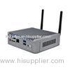 Nano Fanless Mini PC Quad Core DC12V DC19V Power With HDMI VGA Ports