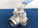 High pPressure T - Type Stainless steel 3 Way Ball Valves CF8M / CF8