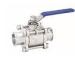 3 PC Investment Cast Stainless Steel Ball Valve Clamp End 1000WOG PN69 With handle operate