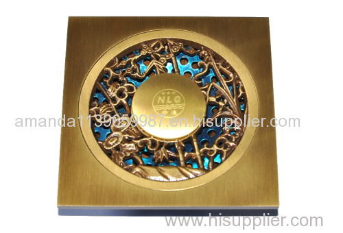 Deodorization style Bathroom Strainer 100*100mm brass Floor Drain manufacturer good performance