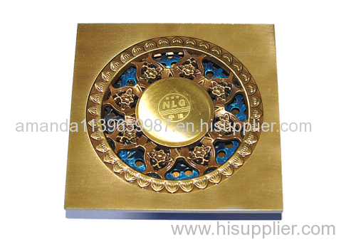 Deodorization style Bathroom Strainer 100*100mm brass Floor Drain manufacturer