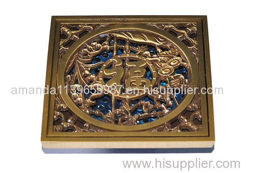 Deodorization style Bathroom Strainer 100*100mm brass Floor Drain manufacturer good performance