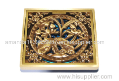 Deodorization style Bathroom Strainer 100*100mm brass Floor Drain manufacturer good performance