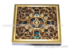 Deodorization style Bathroom Strainer 100*100mm brass Floor Drain manufacturer good performance