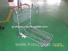 Wire Metal Platform Warehouse Cage Trolleys 4 Swivel 5 Inch Wheel
