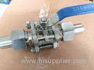 Three Piece BW Stainless Steel Ball Valve with Clamp Butt Welded End 1Inch