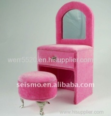 Dressing Table Shaped Velvet Box