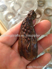 Hainan yellow pear wood Budda beads-eaglewood-3