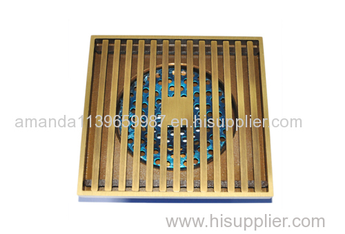 Hot sale 100*100mm 4 inch copper shower drain manufacturer Deodorization style can be customized