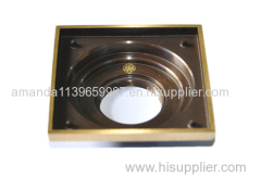 Deodorization style Bathroom Strainer 100*100mm brass Floor Drain manufacturer good performance