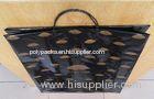 Black HDPE / LDPE Hard Loop Plastic Handle Bag For Christmas Gift